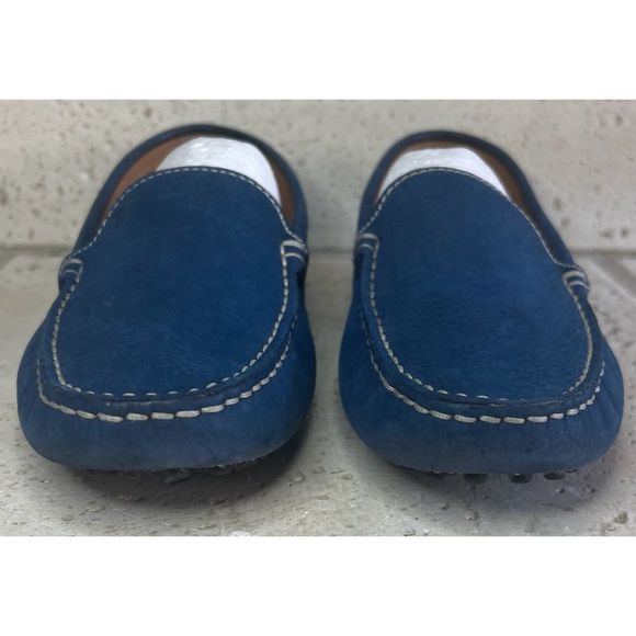Tod's Wonen’s Blue Leather Gommino Driving Loafers Size 6 1/2 - Picture 3 of 13